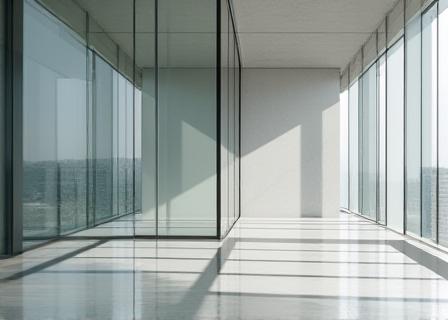 Sauberer Sichtbeton in modernem Büro